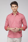 Dark Pink Slim Fit Premium Solid Stretch Shirt