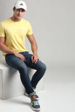 Yellow Graphic Printed Crew Neck
