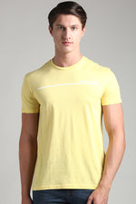 Yellow Graphic Printed Crew Neck