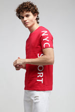 Red Graphic Printed Tees