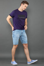 Violet Infinite Knitted Slim Fit Tees